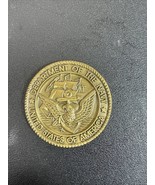 VAQ-136 Gauntlets Challenge Coin Dept of Navy USN Brass Navy Token - $51.95 CAD
