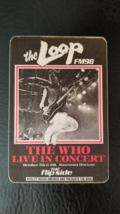 THE WHO - 1982 TOUR ROSEMONT, ILLINOIS VINTAGE ORIGINAL CLOTH BACKSTAGE ... - $13.00
