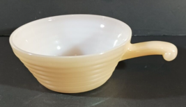 Vintage FIRE KING OVEN WARE Peach Luster BEEJOVE Handled Soup Chili BOWL - $8.54