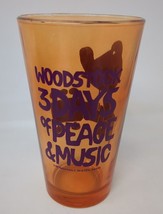 Woodstock Concert Music Festival Drinking Glass Cup 2009 Official Licensed VTG - £15.91 GBP