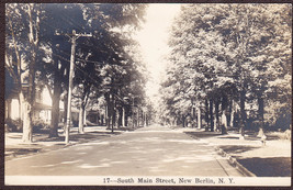 New Berlin, NY RPPC ca. 1930s - South Main Street Real Photo Postcard - £13.93 GBP