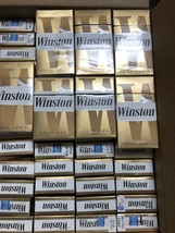 30 Winston Empty/no tobacco Cigarette flip top packs Boxes crafts art sh... - $12.99