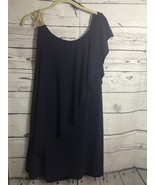 Betsy &amp; Adam Womens Size 14 Saphire Blue Rhinestone Strap Fancy Party Dress - £6.92 GBP