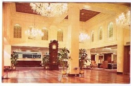 New Orleans Louisiana Postcard Hotel Monteleone Lobby Clock French Quarter - £2.32 GBP