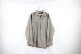 Vintage 90s Eddie Bauer Mens Large Faded Heavyweight Double Pocket Button Shirt - £31.07 GBP