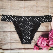 Victoria&#39;s Secret Brazilian Swim Bottom Medium M Pelosa Black Polka Dot Bikini - £19.60 GBP
