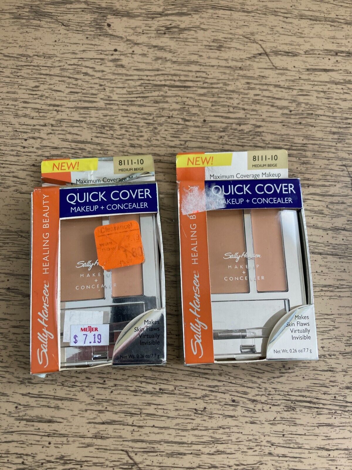 Primary image for Sally Hansen Quick Cover Make Up + Concealer #8111-10 Medium Beige Lot of 2