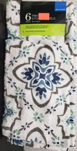 6pc SAME PRINTED TERRY KITCHEN COTTON TOWELS SET (15&quot;x25&quot;) FLOWERS DESIG... - $21.77