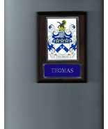 THOMAS COAT OF ARMS PLAQUE FAMILY CREST GENEALOGY ASK FOR YOUR NAME - £3.10 GBP