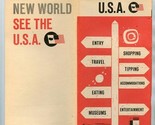Directions USA Booklet Travel A New World See The USA 1960&#39;s - £17.12 GBP