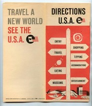 Directions USA Booklet Travel A New World See The USA 1960&#39;s - $21.78