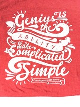 Cottonbabies T Shirt Womens Large Red Genius Ability To Make Complicated Simple - £5.37 GBP