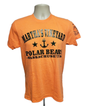 Marthas Vineyard Polar Bears Massachusetts Adult Small Orange TShirt - £11.68 GBP