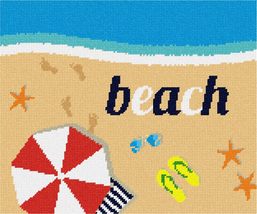 Pepita Needlepoint Canvas: The Beach, 12&quot; x 10&quot; - £67.65 GBP+