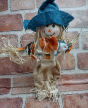 Mini Scarecrow Harvest Decor Fabric Tabletop Decoration Fall Thanksgiving Straw - £9.65 GBP
