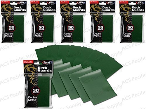 (USA Warehouse) 300 GREEN DOUBLE MATTE DECK PROTECTORS SLEEVES MTG Standard BCW