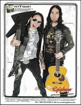 Rev Theory Rikki Lixx &amp; Julien Jorgensen Epiphone Les Paul EX Guitar 2009 ad - £3.39 GBP