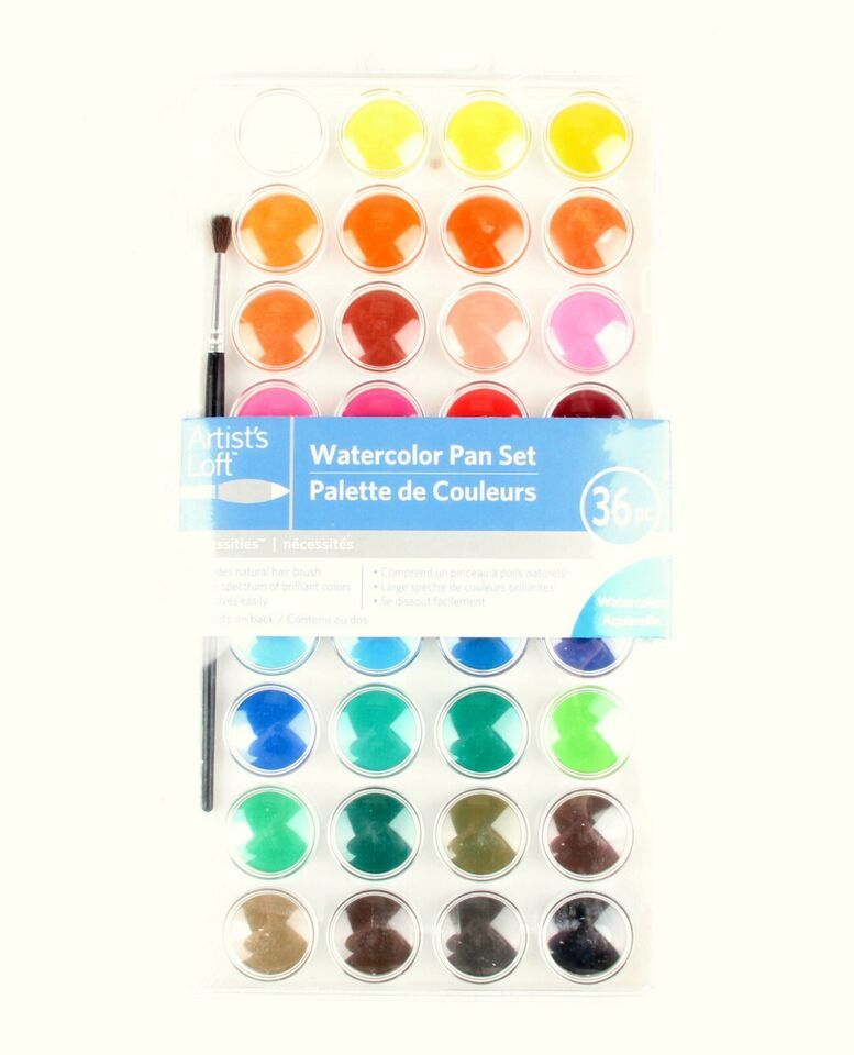 *Artist&#39;s Loft Fundamentals 36 Brilliant Colors Watercolor Pan Set / Aqu... - $13.59