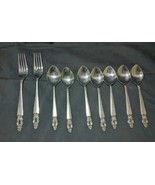 National Stainless Olaf Forks &amp; Spoons Burnished Handle Pierced Silverwa... - $14.92