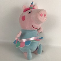 Peppa Pig Unicorn Ballerina Tutu Dance 12&quot; Plush Stuffed Animal Toy Fiesta - £19.38 GBP