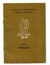 Verdi Otello Program 1972 Hungarian Opera House Erkel Theatre Budapest  - $11.88