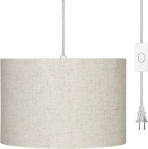 Plug-In Pendant Light From Dewenwils, Hanging Light With 15, And Dining Table. - $43.95