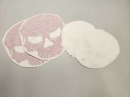 Set Of 4 Skull Stickers White Red Scary Skeleton Decal Window Vinyl skulls - $8.75