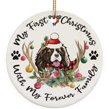 My First Christmas Cavalier King Dog With Deer Anlters Ornament Gift Tree Decor - £12.45 GBP