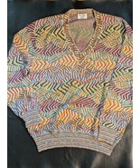 Missoni Bergdorf Goodman V Neck ZigZag Long Sleeve Sweater Italy 56 L - $582.17 CAD