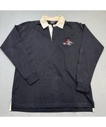 VTG Paris Victorian Bal Du Moulin Rouge Black Polo Rugby Shirt Men’s Sz ... - $31.02 CAD