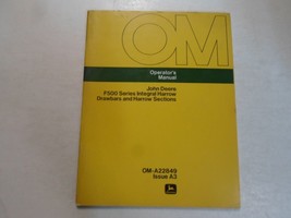 John Deere F500 Integral Harrow Timons Sections D&#39;Opérateur Manuel Vitra... - £13.13 GBP