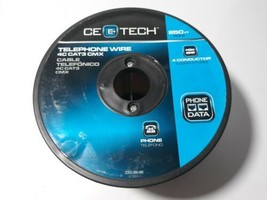 CE TECH Telephone Wire Cable Cord Extension 4C CAT3 CMX 250ft Phone Data - $39.99