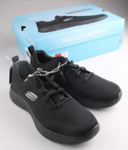 Skechers Knit Air Cooled Memory Foam Black Shoe 8.5 Ultra Flex SlipOn NEW - $29.97