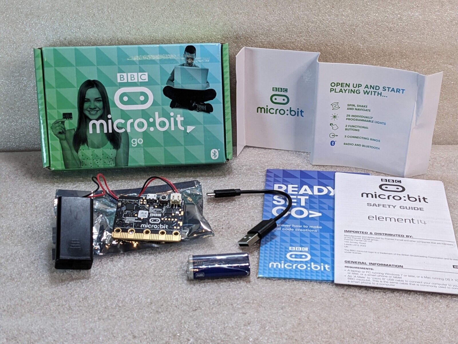 Microbit GO Starter Kit BBC Smart Car kit/Qtruck/python Education Microbit (M) - £15.92 GBP