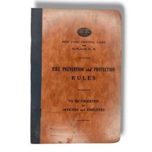 New York Central Railroad Rules Book Fire Prevention And Protection 1926  - $38.99