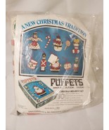 Vintage Christmas Embroidery Kit PUFFETS Christmas Ornaments #780 NEW/SE... - £21.60 GBP