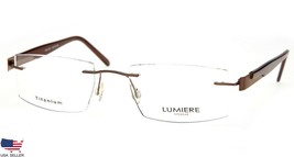 New Lumiere Eyewear 1028 COL.1 Brown Eyeglasses Glasses Rimless 50-19-140 B32mm - £52.23 GBP