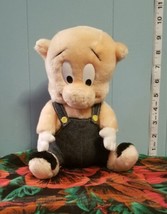 Porky Pig Warner Bros Looney Tunes Stuffed Animal Plush 1993 Vintage 8" Tall - $7.80