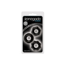 Renegade Chubbies Cock Rings 3-Pack Black - £13.32 GBP