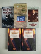 LOT OF 6 VHS Tapes Gathering Storm Century Of Warfare Bill Of Rights Cop... - £15.56 GBP