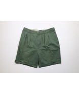 Vintage 90s Tommy Hilfiger Mens 36 Faded Pleated Baggy Chino Shorts Gree... - $74.40 CAD