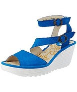FLY London Yisk837Fly Cupido Electric Blue Sandal Wedge (EU 38, Electric... - $114.75 CAD