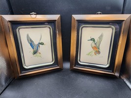 Vintage Turner Wall Accessory Signed Duck Print Mid Century Modern - Wood Frame - £22.53 GBP