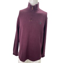 Polo Ralph Lauren Men Sweater Quarter 1/4 Zip Maroon Pullover Mock Neck ... - £15.55 GBP