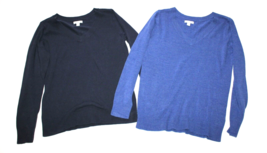 Croft &amp; Barrow Lot of 2 Men&#39;s Sweater Size M Medium Soft V Neck Classic ... - $22.50