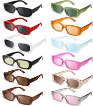 12 PCS Rectangle Sunglasses for Women - £37.31 GBP