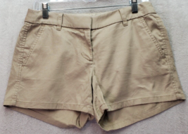 J.CREW Bermuda Shorts Womens Size 2 Tan Cotton Flat Front Slash Pockets Mid Rise - £14.41 GBP
