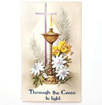 1985 Prayer Funeral Card John Beckman Italy Print Bible Cross Religion E10 - $222.68 MXN