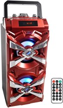NYC Acoustics X-Tower Dual 4&quot; Bluetooth Speaker w/Sound Activated LED&#39;s+Remote - £35.54 GBP