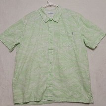 Columbia PFG Fishing Shirt Mens XL Green Vented Short Sleeve Outdoor Casual - £20.34 GBP